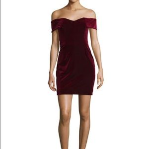 Nicholas Velvet Off-the-Shoulder Mini Dress